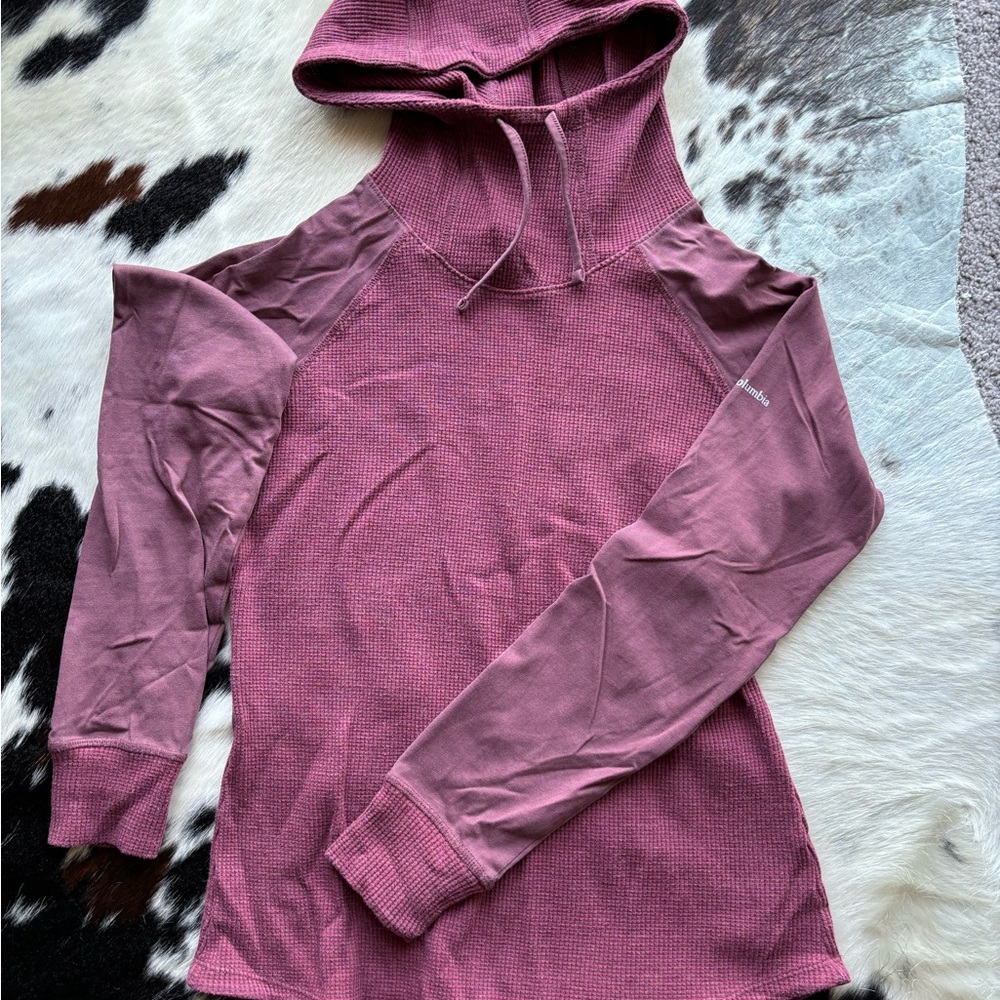 Columbia cowl neck waffle hoodie